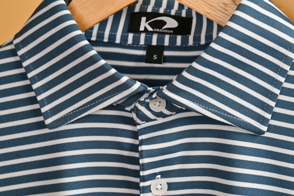 Performance Polo Lance Blue/White Stripe
