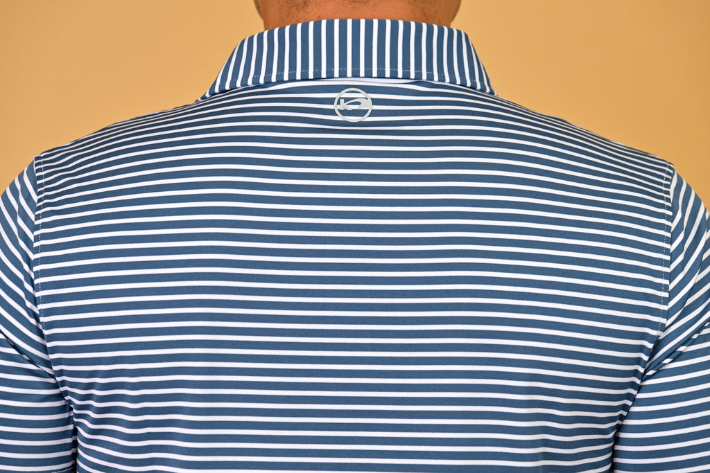 Performance Polo Lance Blue/White Stripe
